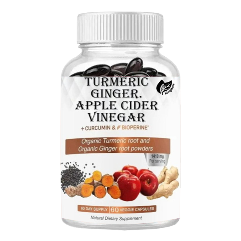 Turmeric Curcumin Capsule - Organic Turmeric Root Powder, Organic Ginger