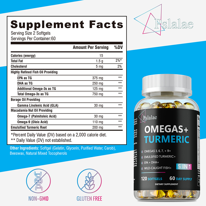 Omegas+ Turmeric Capsules - In - Turmeric Curcumin Capsule ulasan dan harga