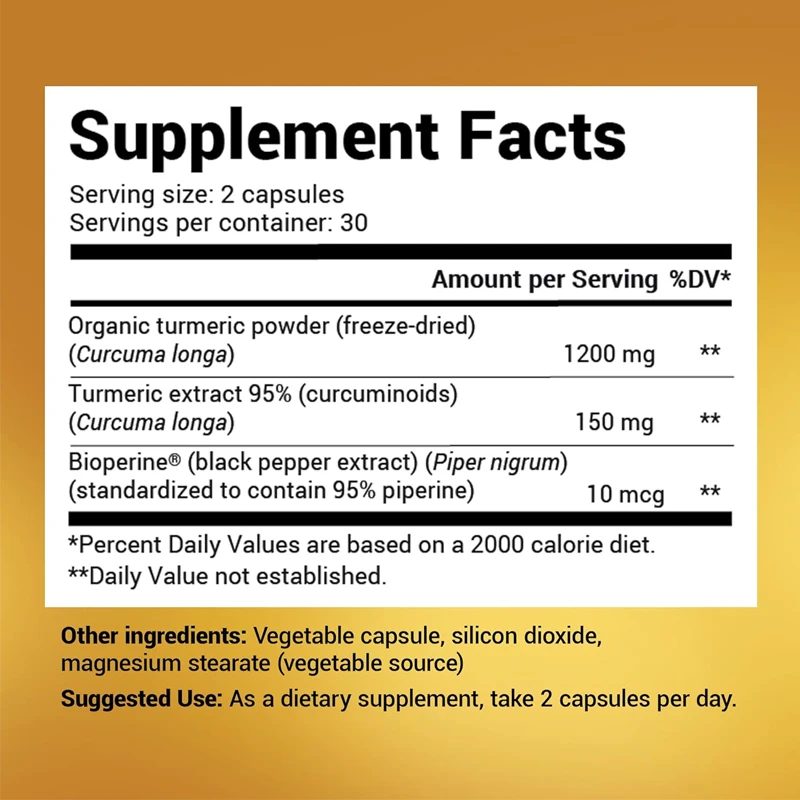 Turmeric Supplement with Black - Turmeric Curcumin Capsule ulasan dan harga