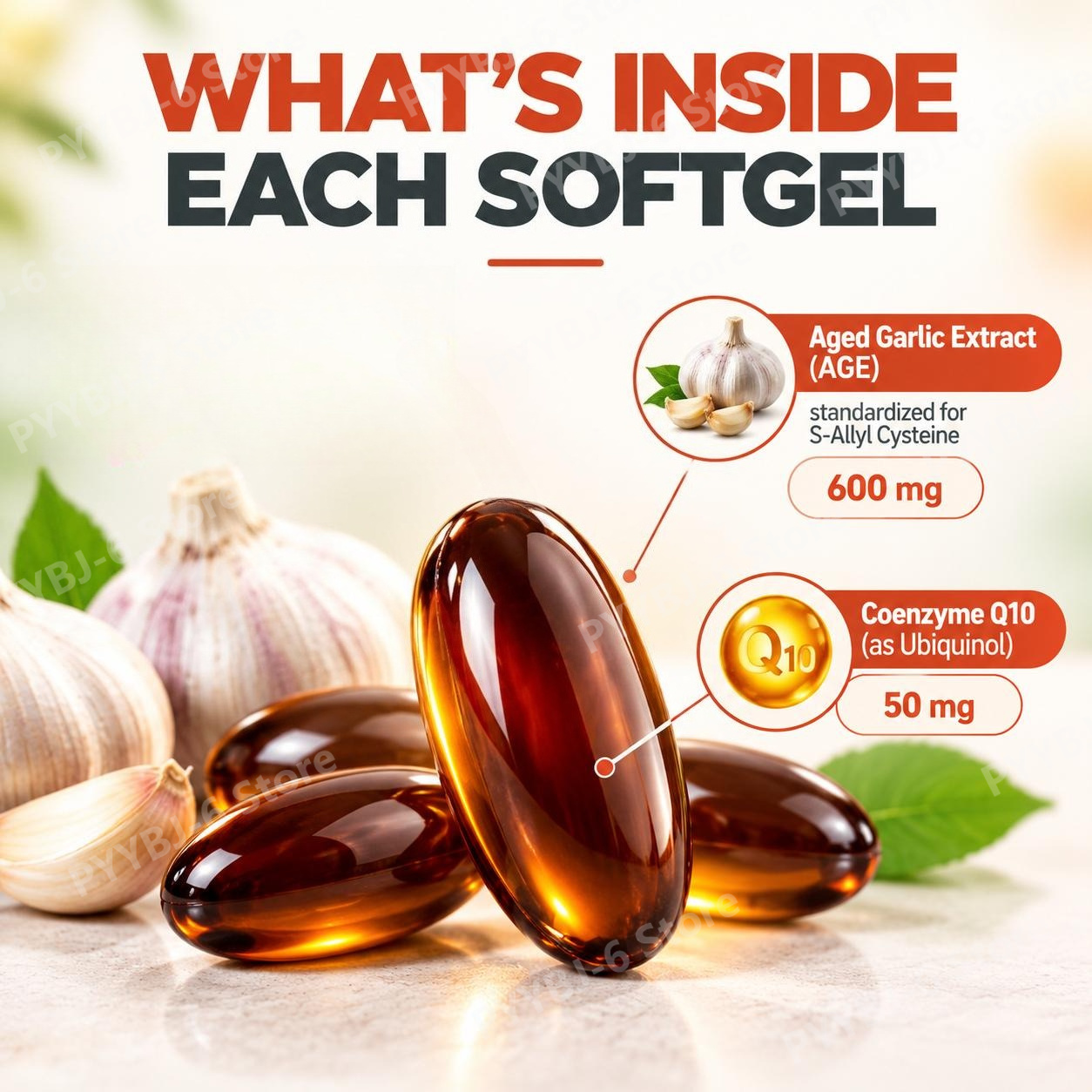 Aged Odorless Garlic Softgels  - Coq10 Ubiquinol Softgel ulasan dan harga