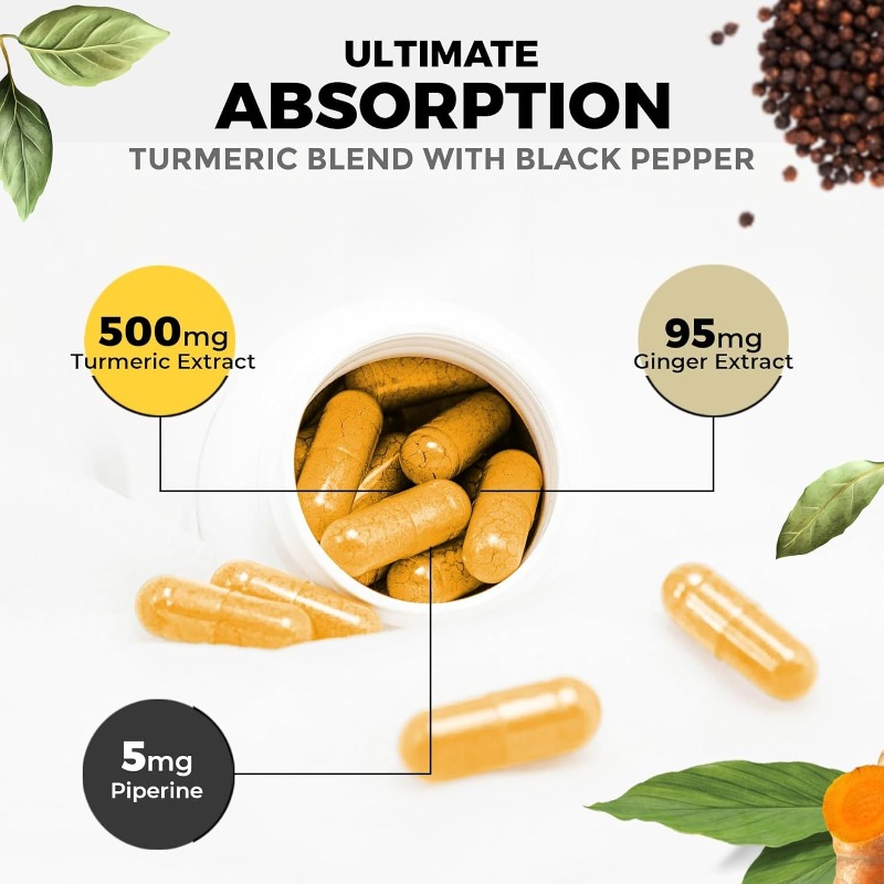Turmeric, Piperine, Vitamin Zi - Turmeric Curcumin Capsule ulasan dan harga