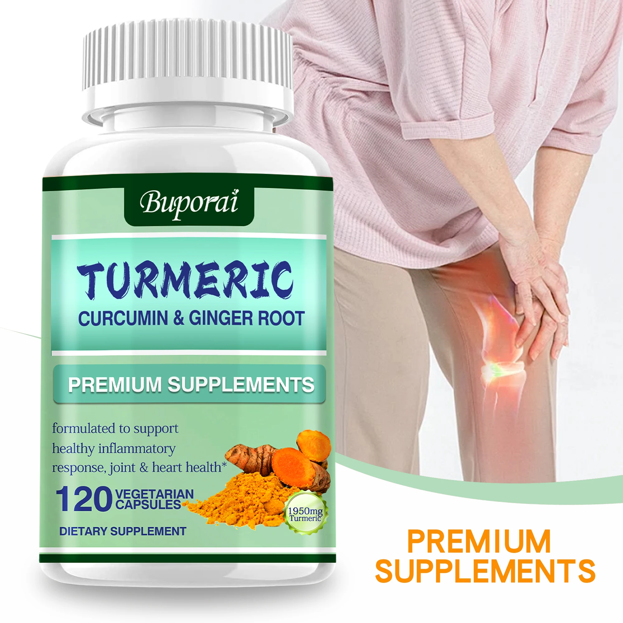 Turmeric Curcumin + Ginger Roo - Turmeric Curcumin Capsule ulasan dan harga