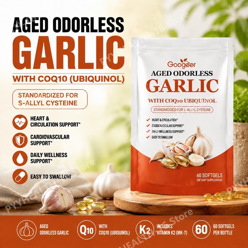 Aged Odorless Garlic Softgels  - Coq10 Ubiquinol Softgel ulasan dan harga