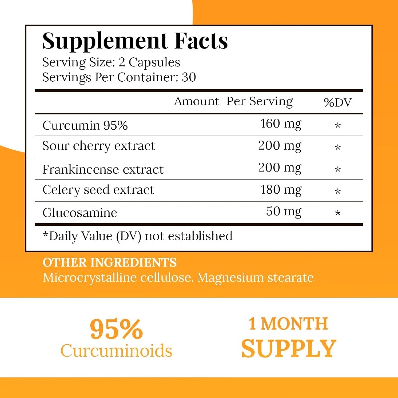Curcumin 95%  Glucosamine Cont - Turmeric Curcumin Capsule ulasan dan harga